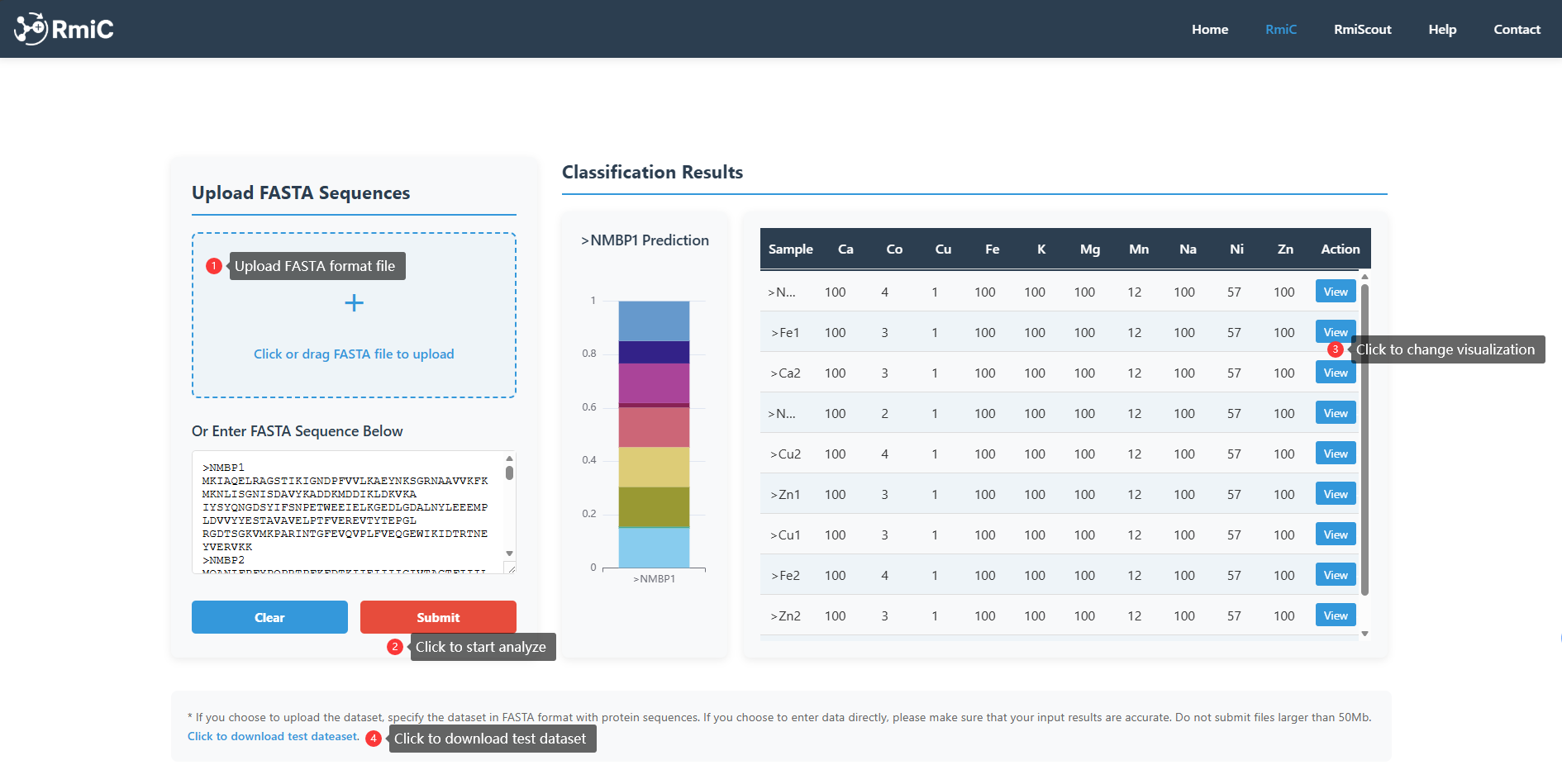 Protein Classifier Interface