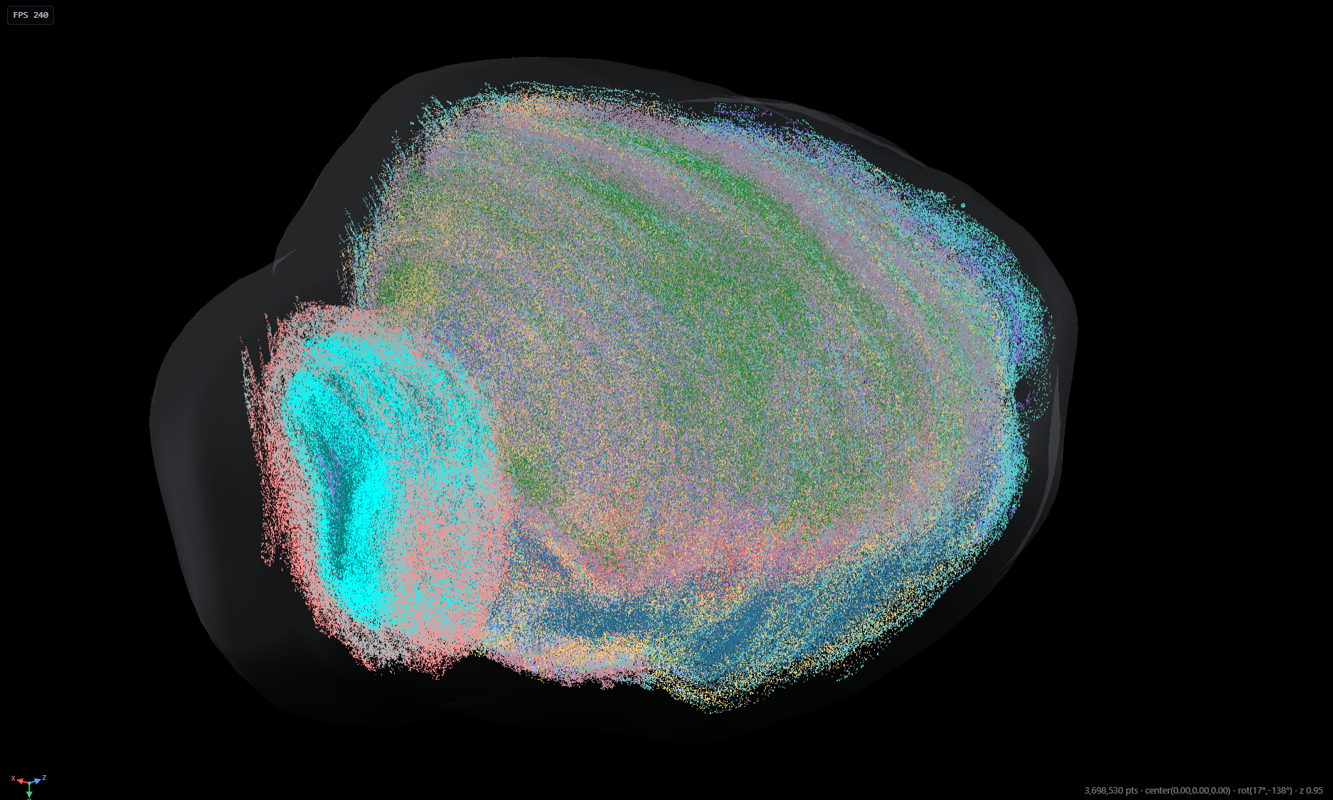 Mouse Hemibrain 3D preview
